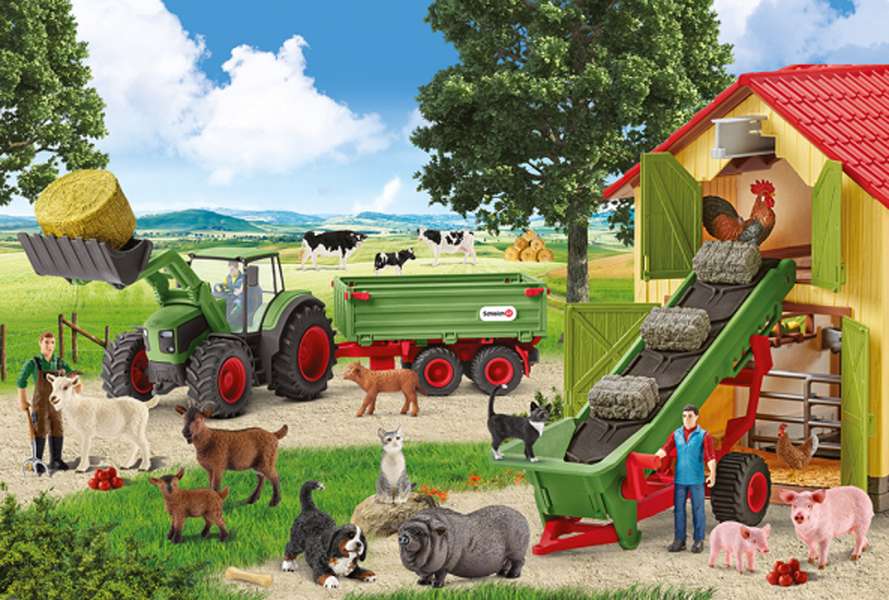 Ein Tag Arbeit auf dem Bauernhof Puzzlespiel online