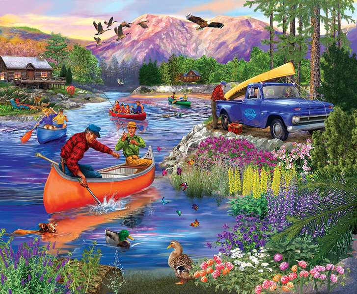 pescuit pe lac puzzle online
