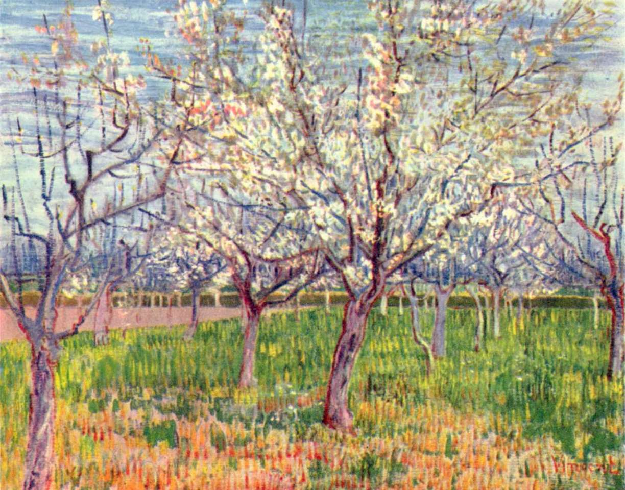 咲くアプリコットの木（ゴッホ） オンラインパズル