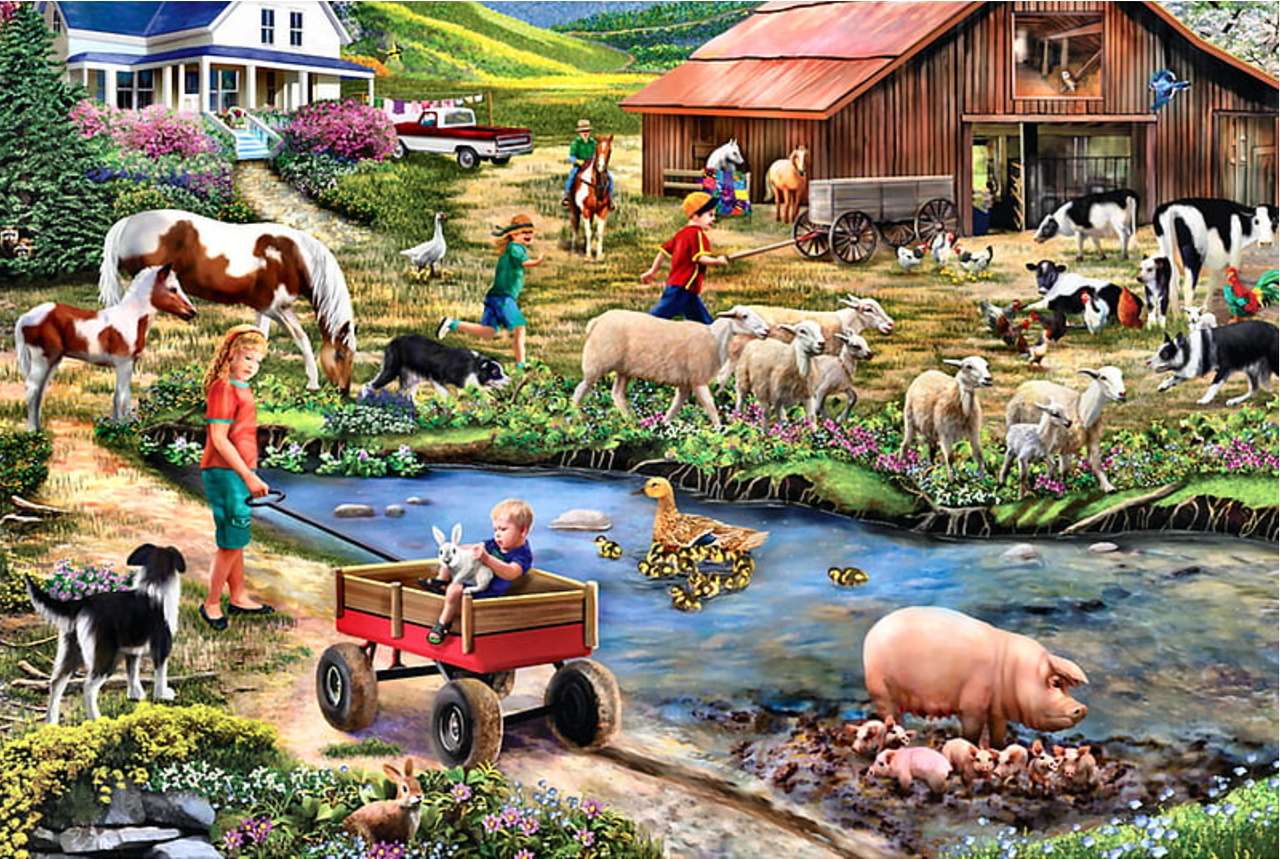 egy nap a farmon online puzzle