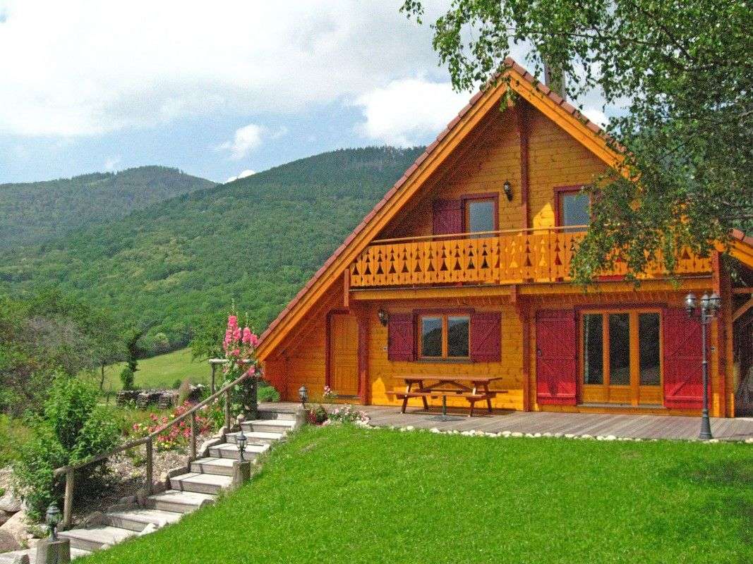 Landhaus aus Holz in Frankreich Online-Puzzle