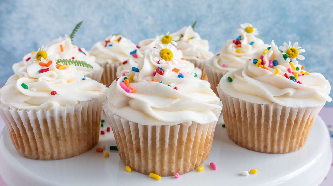 Vegán vaníliás cupcakes recept online puzzle
