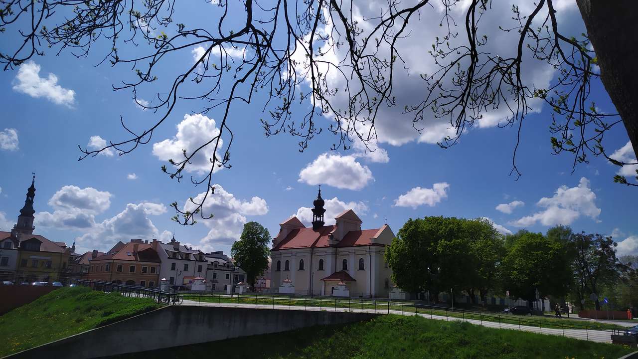 Zamosc. Άποψη της πόλης. παζλ online