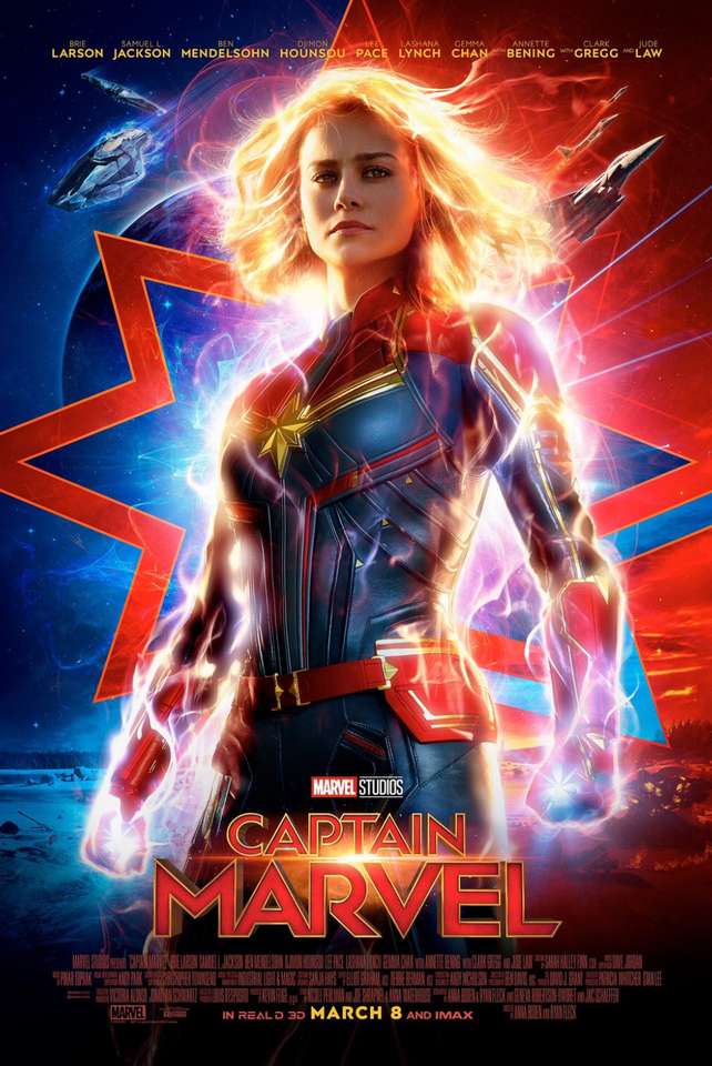 Captain Marvel filmplakát online puzzle