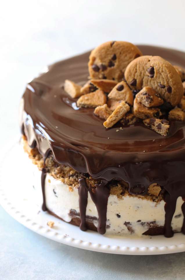 Csokoládé chipes süti fagylalt torta online puzzle