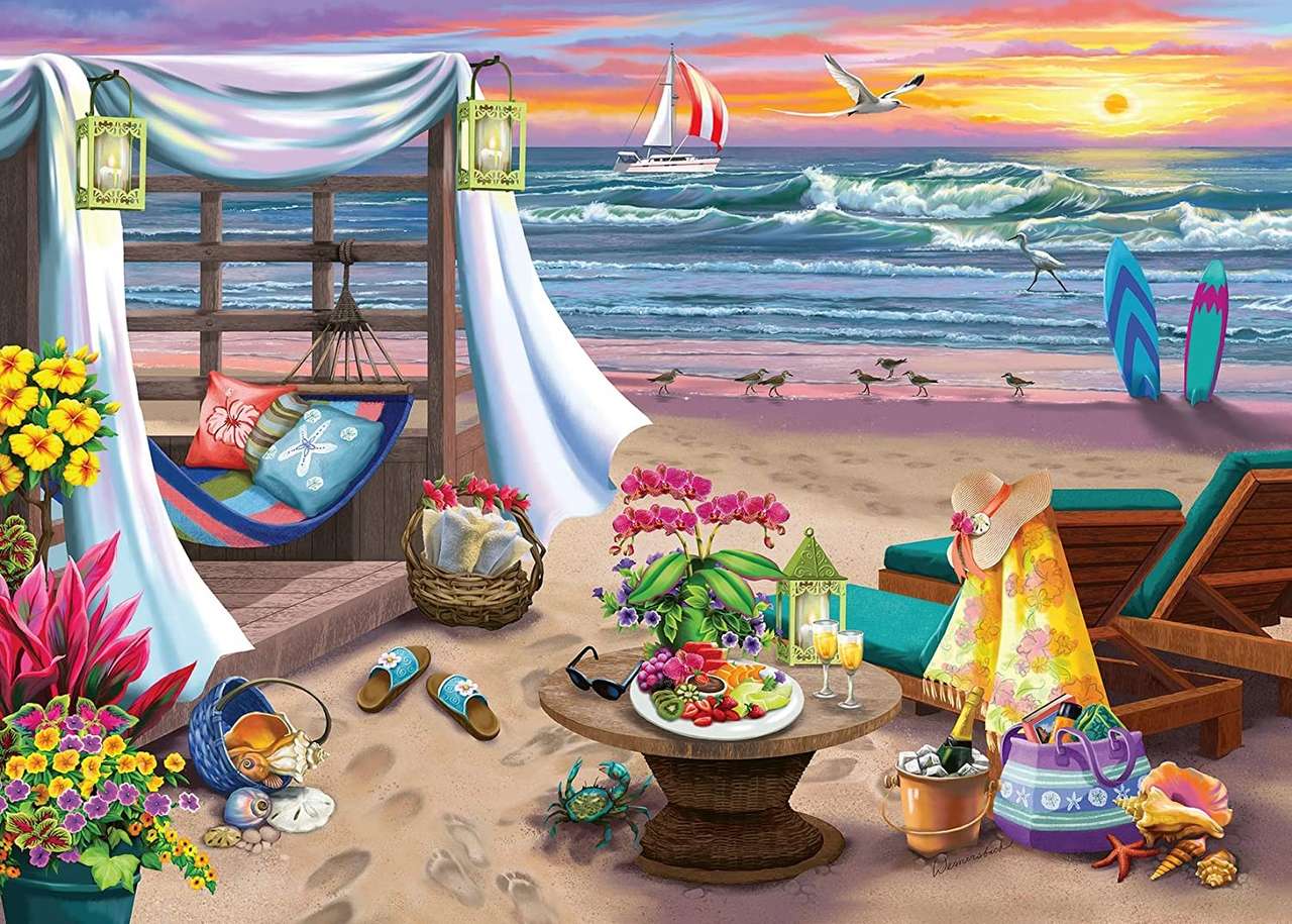Vacances à la plage. puzzle en ligne