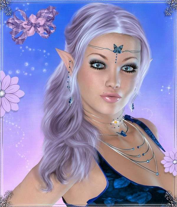 Fantasía- Chica elfo rompecabezas en línea