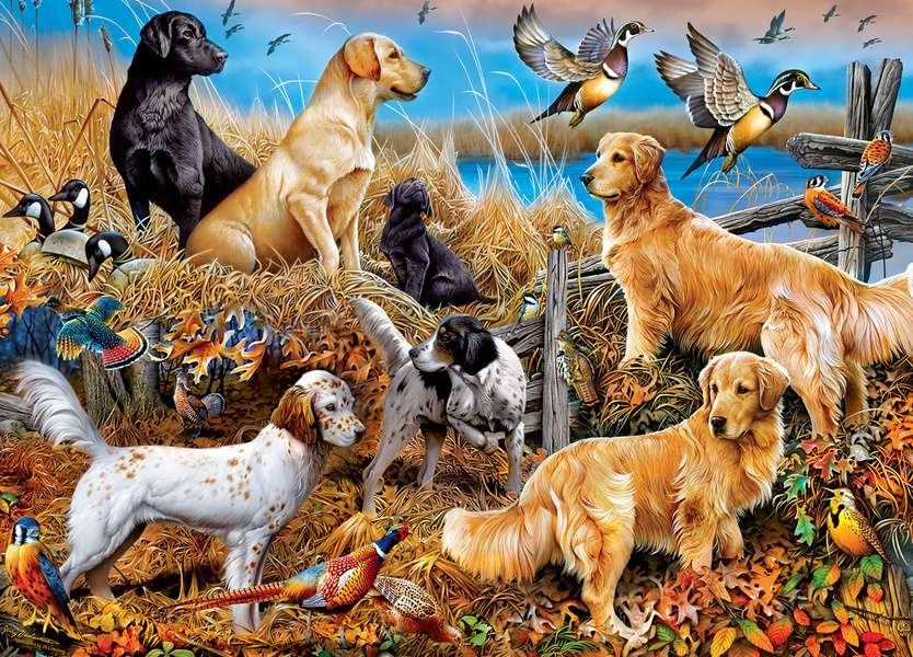 Puppies in the lake #172 jigsaw puzzle online