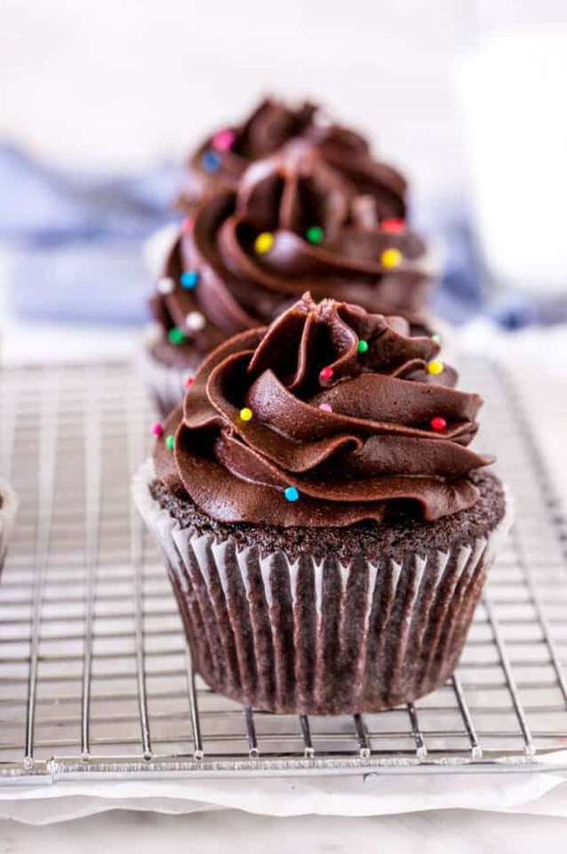 Ultimative doppelte Schokoladen-Cupcakes Puzzlespiel online