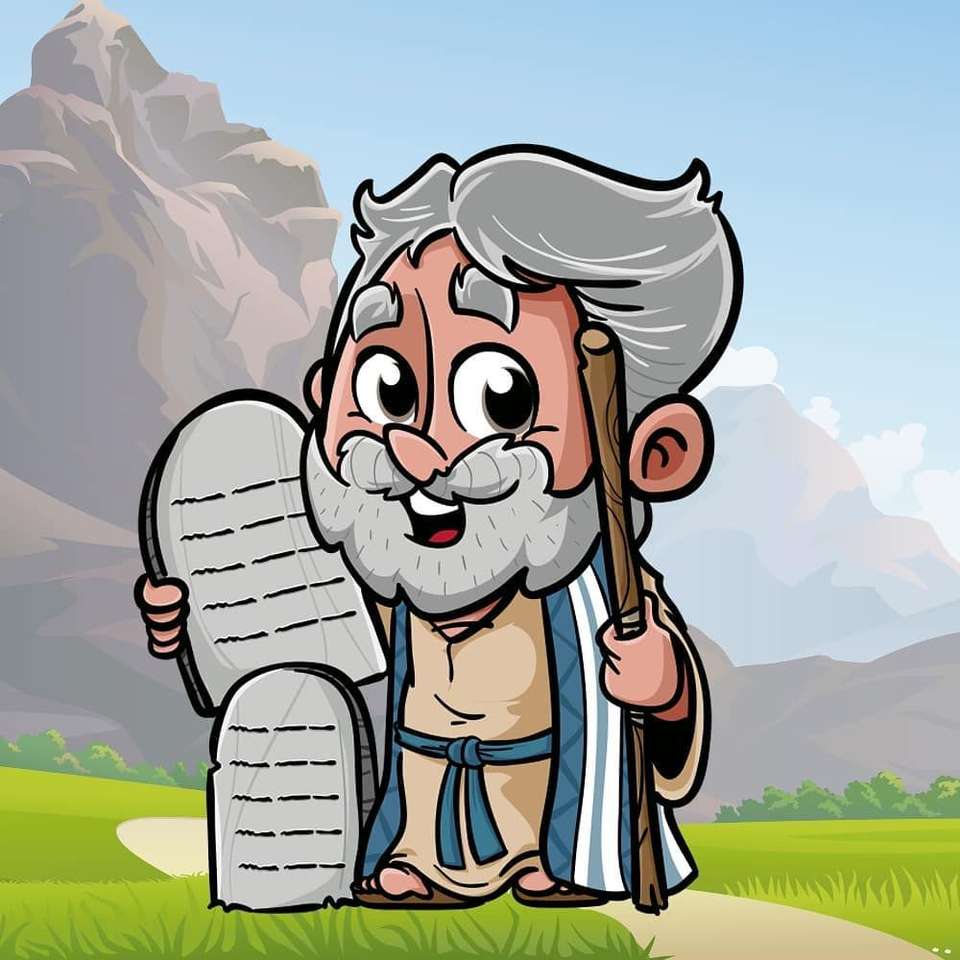 Ο Μωυσής και οι ταμπλέτες του νόμου online παζλ