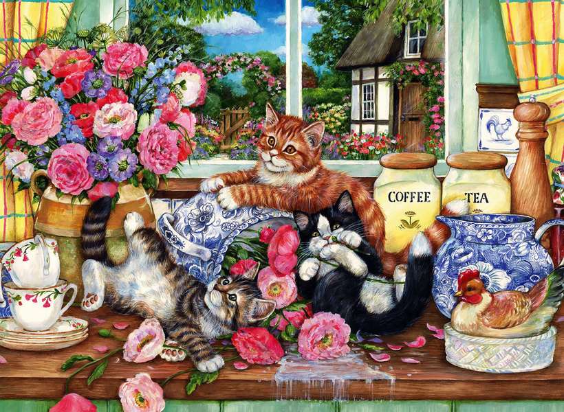 Pisici în bucătărie #185 puzzle online