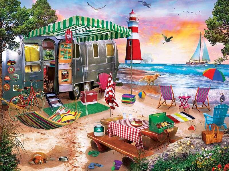 Zelten am Strand Puzzlespiel online
