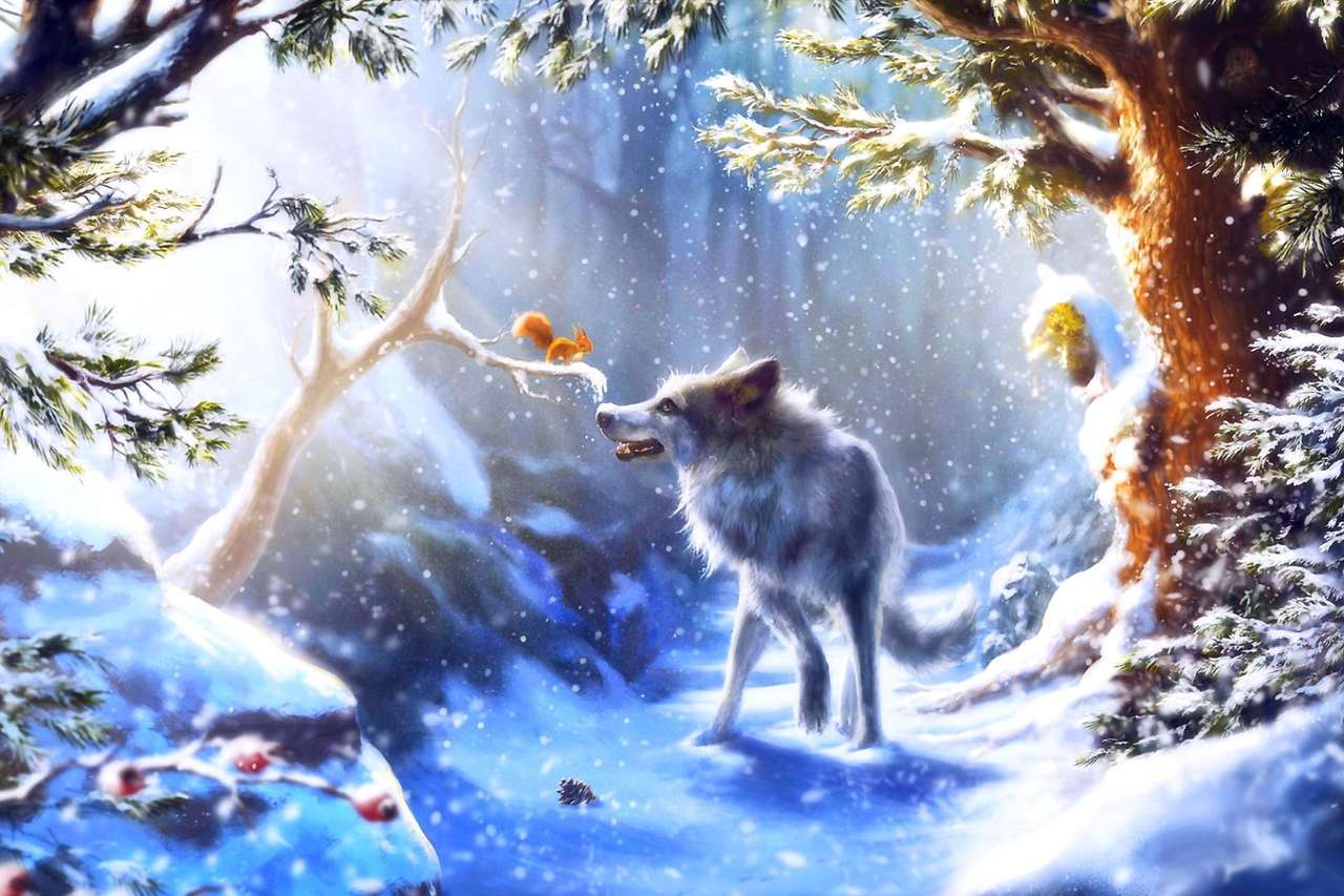 ο λύκος και ο σκίουρος παζλ online