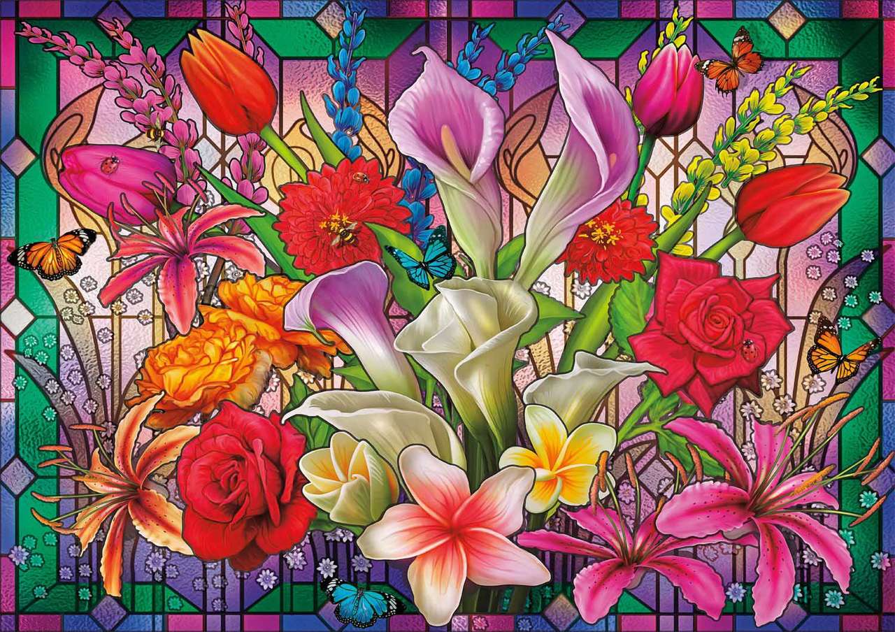 Muitas flores puzzle online
