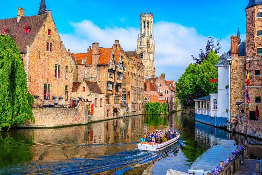 Brugge-csatorna Belgiumban #5 online puzzle