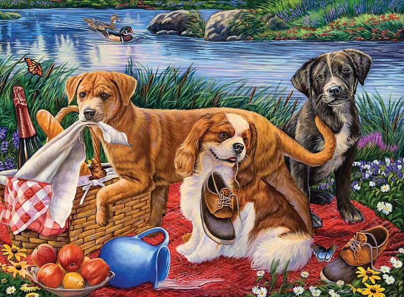 Câini de picnic #178 puzzle online