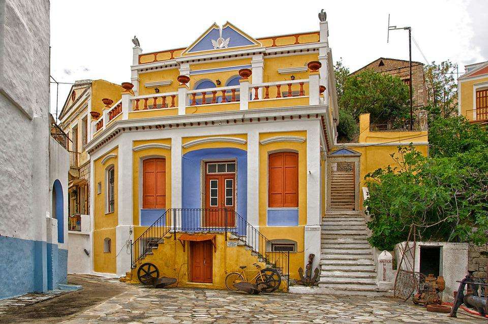 греческий остров Сими онлайн-пазл