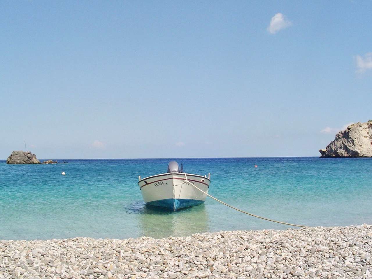 Grekiska ön Damatria pussel på nätet