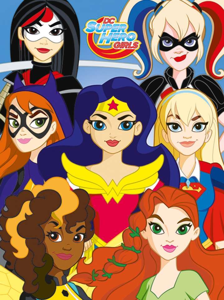 Cartel de las chicas superhéroes de DC 2015 rompecabezas en línea