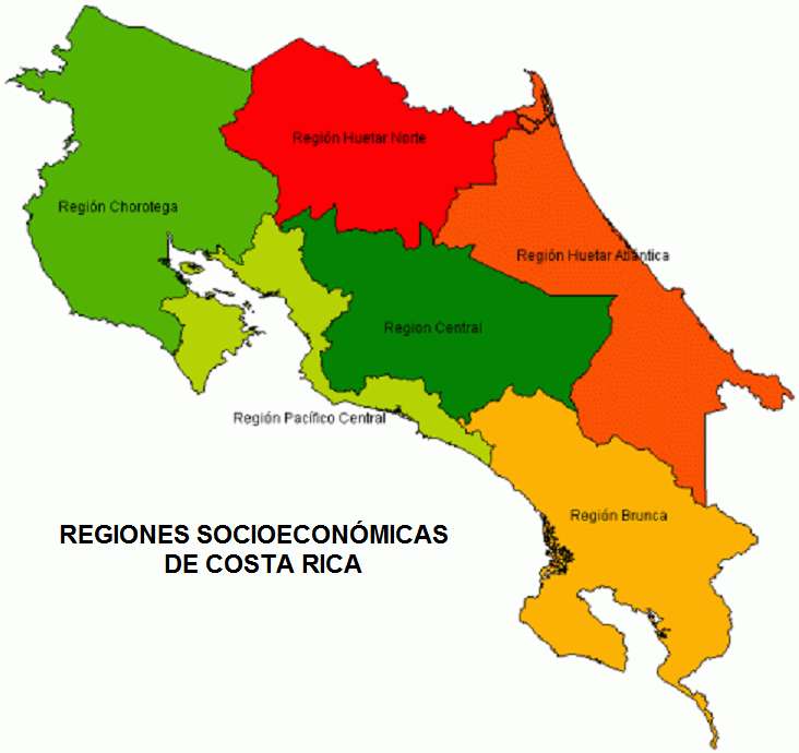 Regiões Socioeconômicas do CR quebra-cabeças online