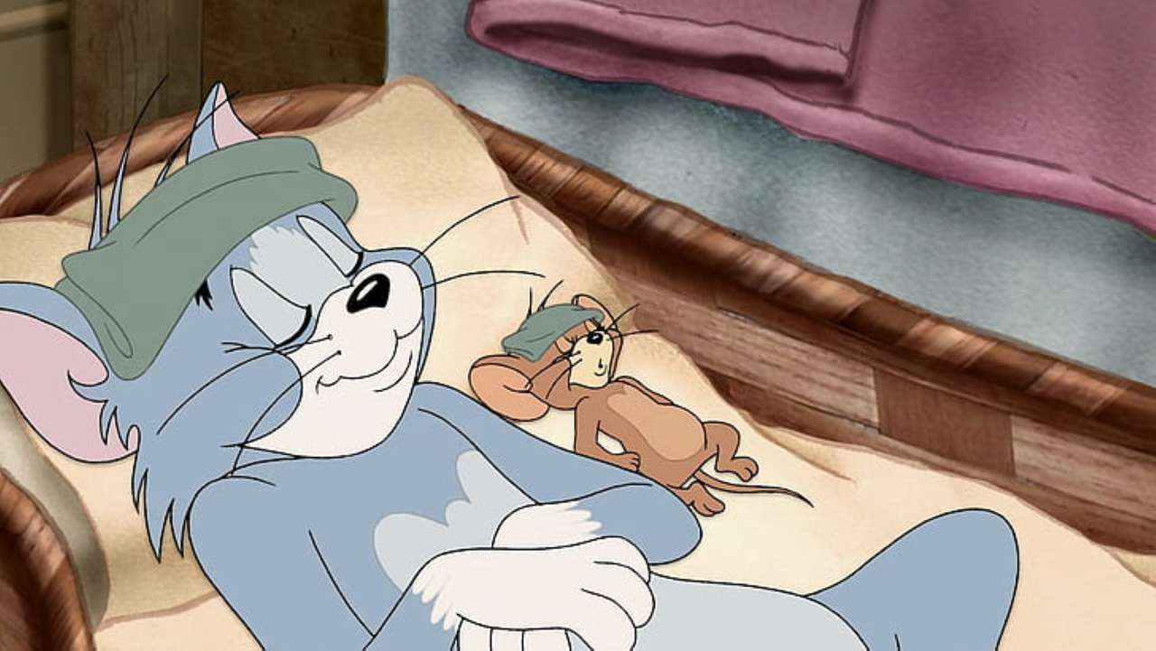 Tom și Jerry se odihnesc puzzle online