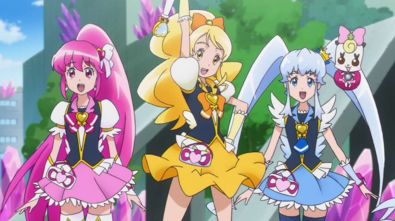 Cure Lovely, Princess, & Honey! ❤️❤️❤️❤️ jigsaw puzzle online