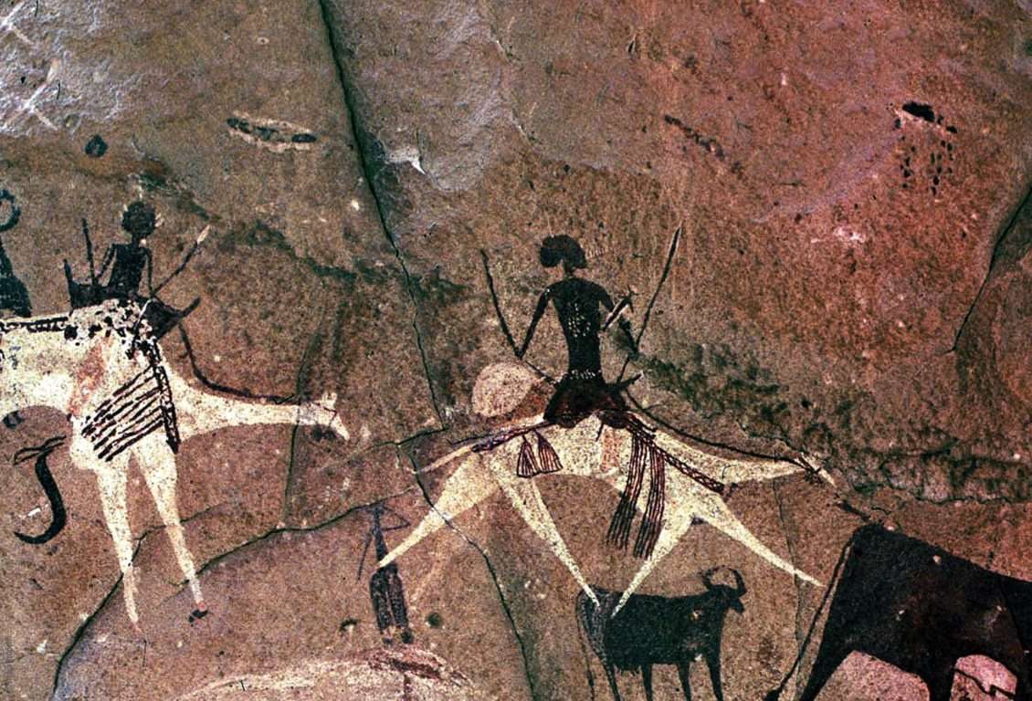 Jeskynní malba Ennif. Afrika online puzzle