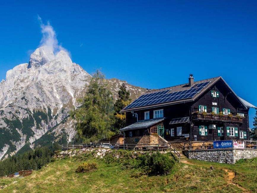 En stuga i centrala Alperna Pussel online