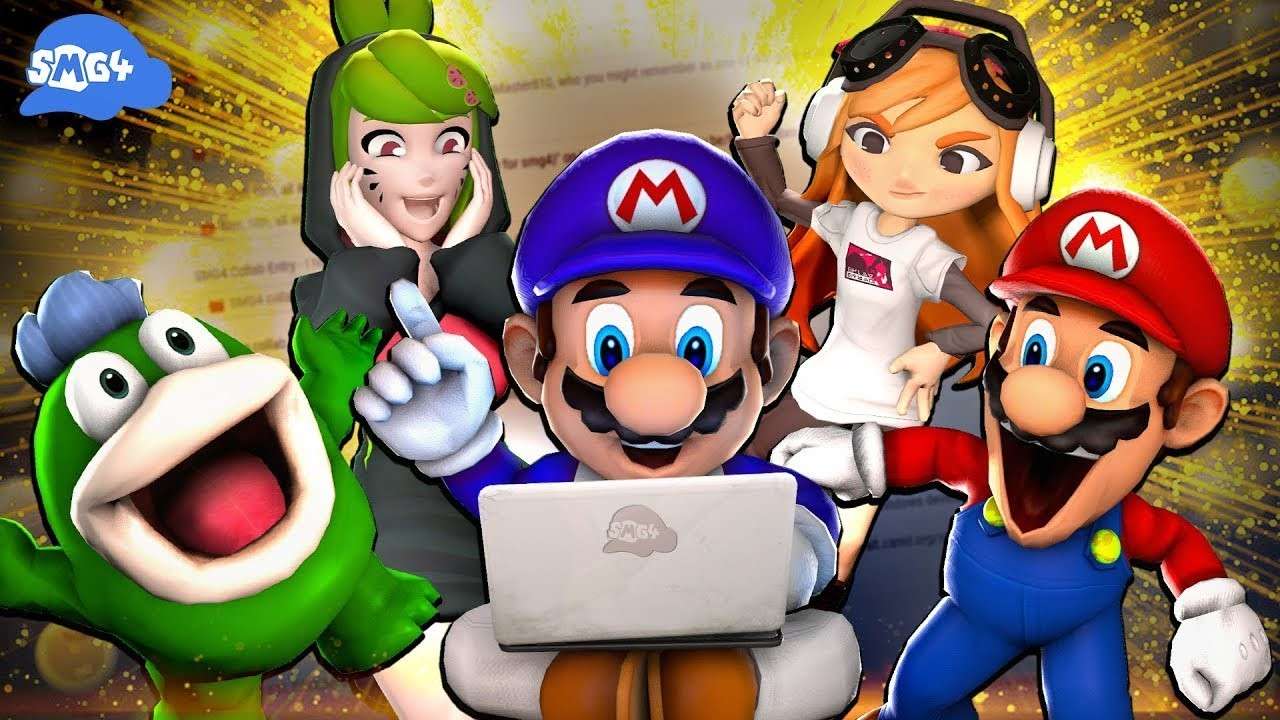 Smg4, Mario, Boopkins, Meggy, and Melony online puzzle