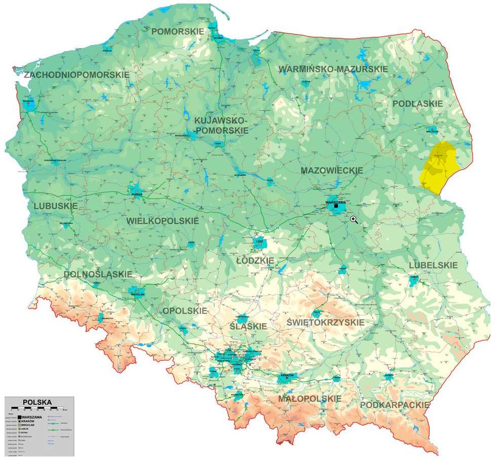 mapa de polonia rompecabezas en línea