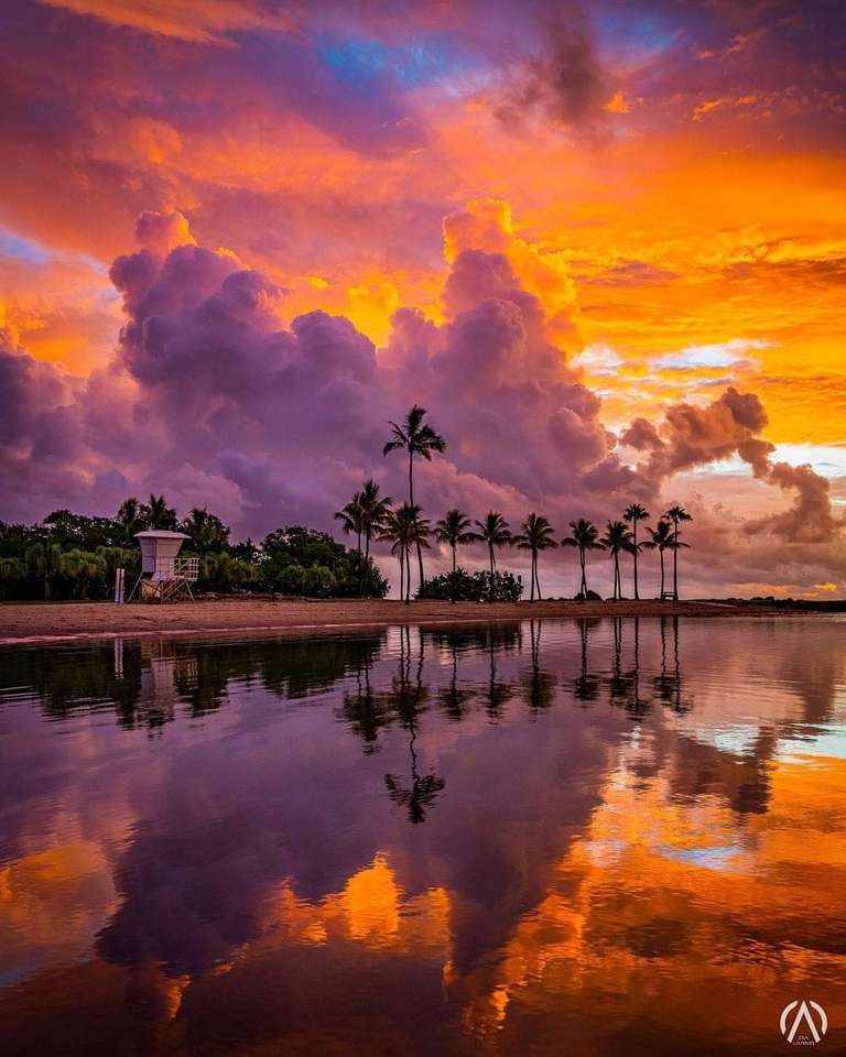 Miami solnedgång pussel på nätet