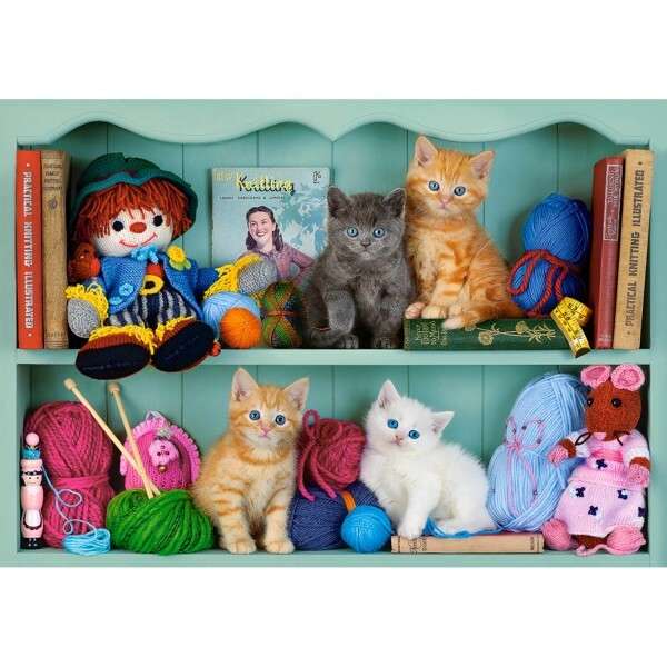 Kittens op een plank #190 legpuzzel online