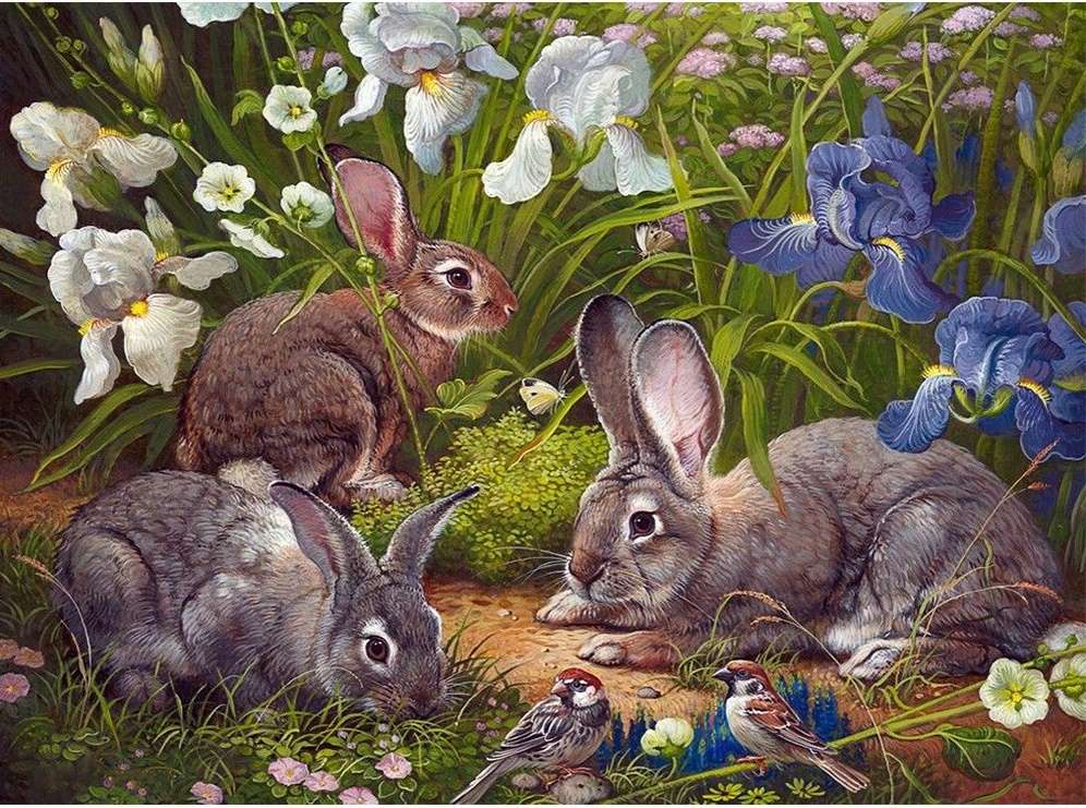 three rabbits jigsaw puzzle online