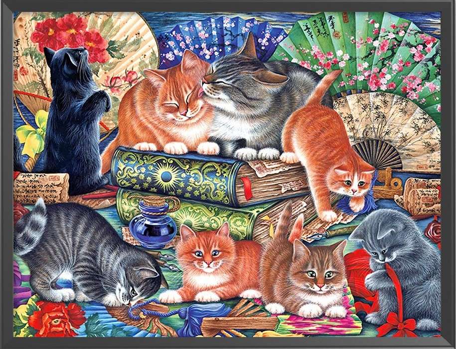 gatti e fan puzzle online