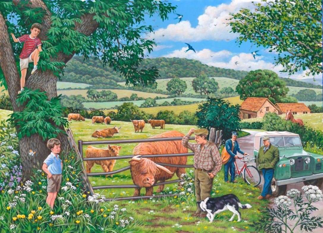 campo com vacas puzzle online