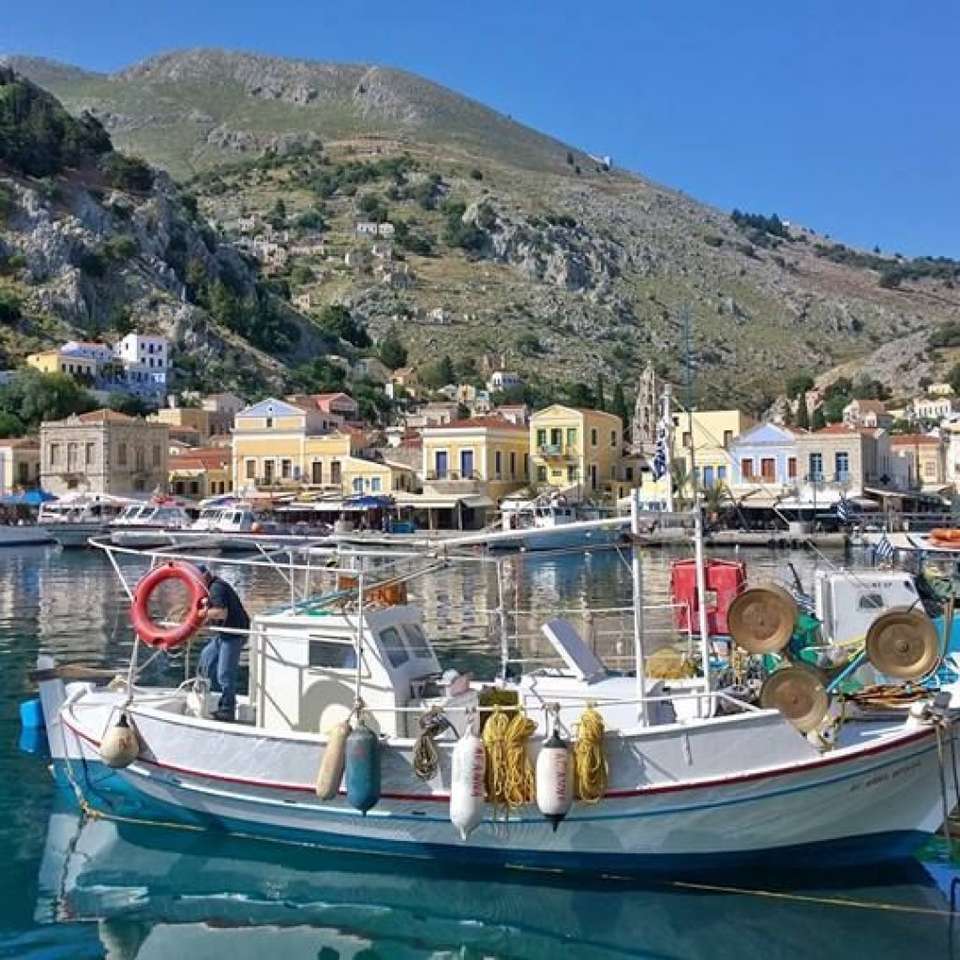 побережье греческого острова онлайн-пазл
