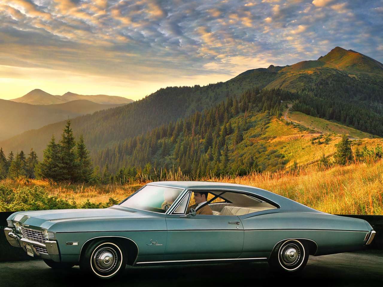 Chevrolet Impala Sport Coupe 1968 року випуску пазл онлайн