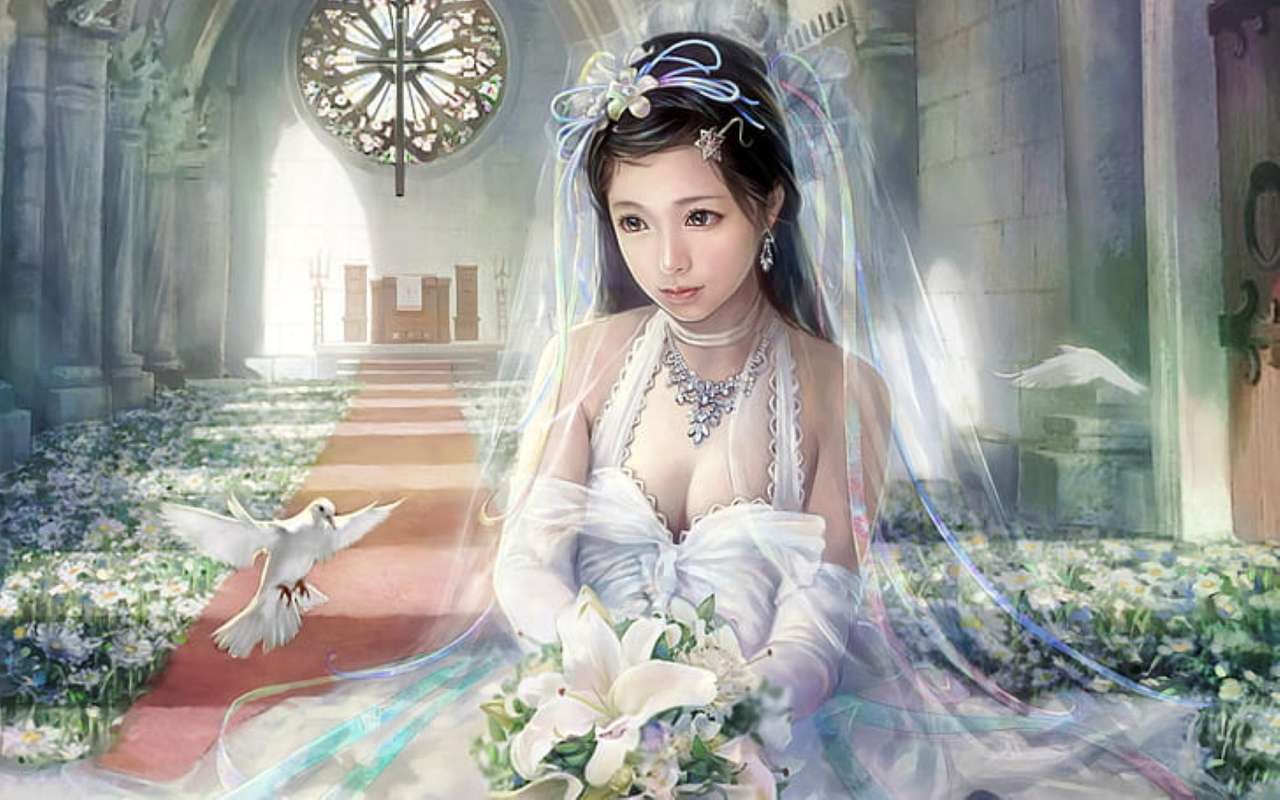 изолированная невеста пазл онлайн
