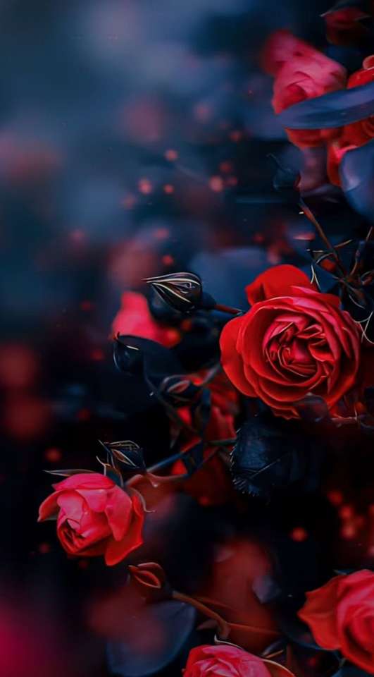 Růže ve večerních hodinách skládačky online
