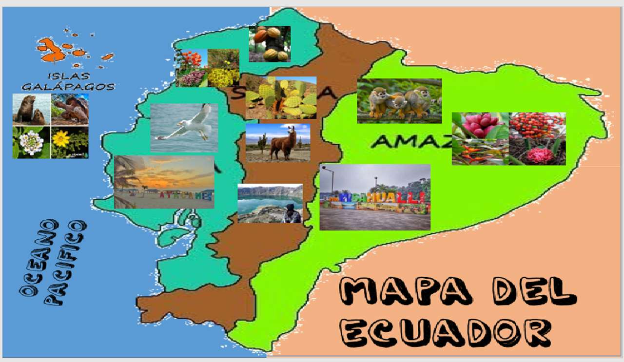 Карта на Еквадор онлайн пъзел