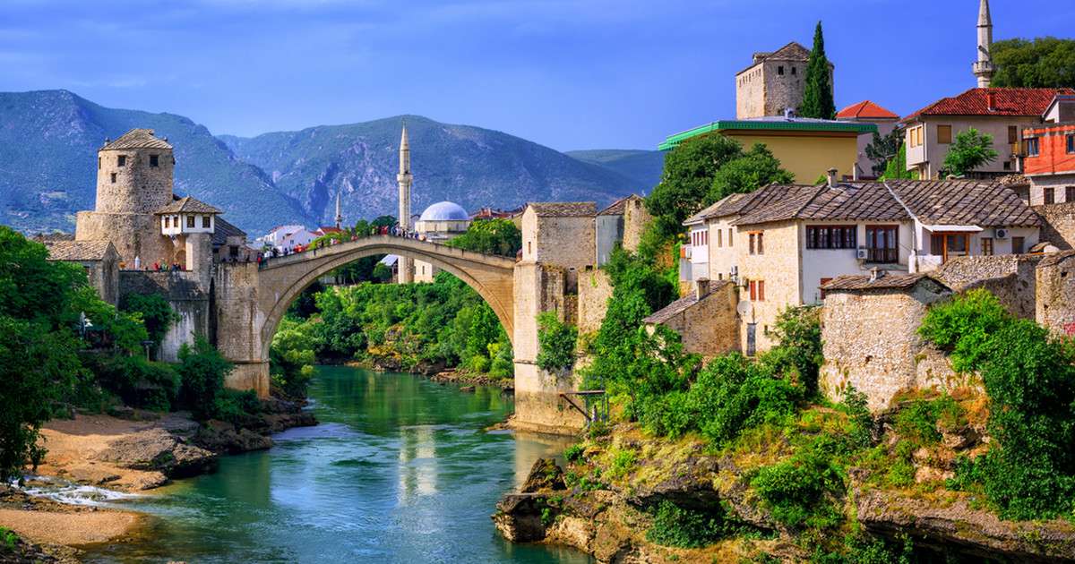 Мостар - град в Босна и Херцеговина онлайн пъзел