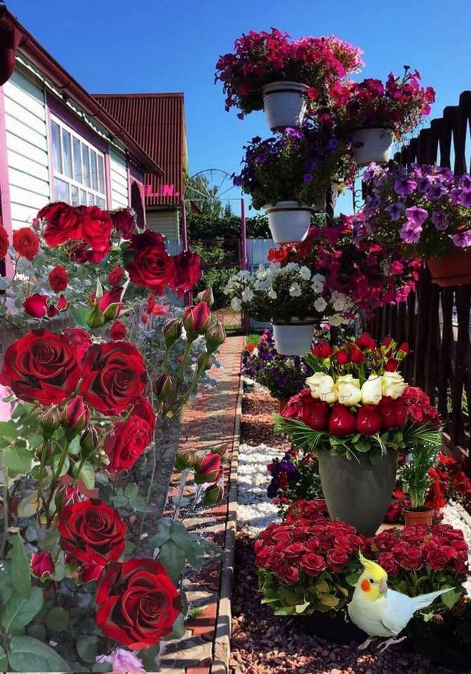 Цветочный садик пазл онлайн