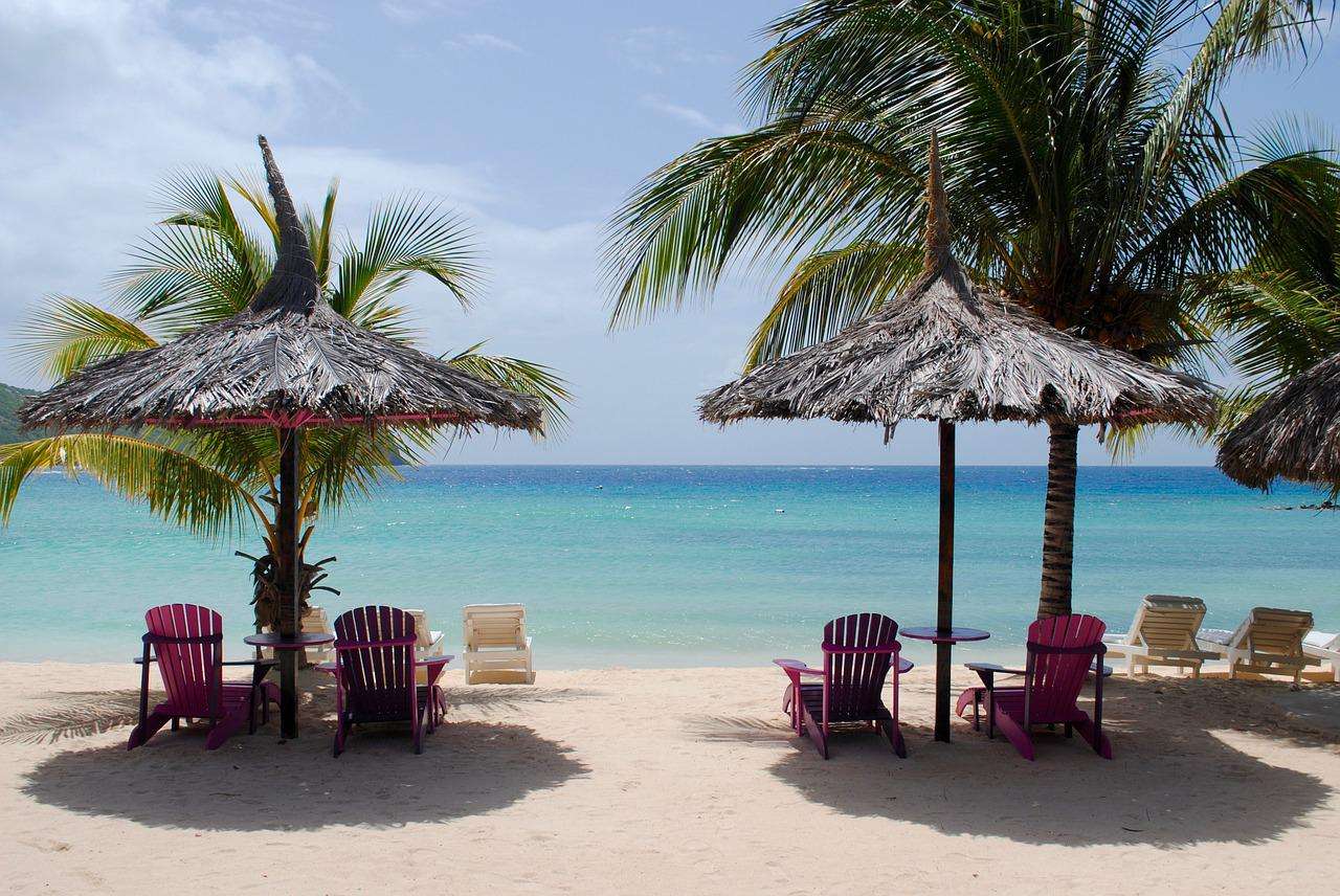 Karibská pláž online puzzle