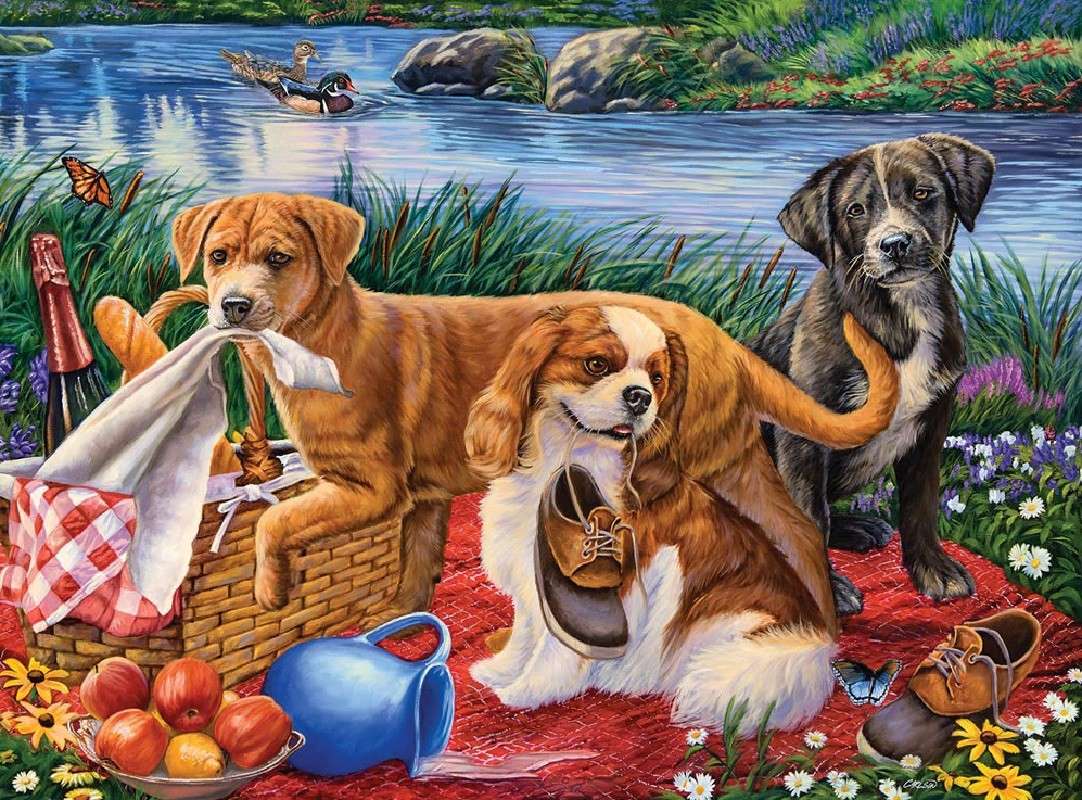 trois petits chiens puzzle en ligne