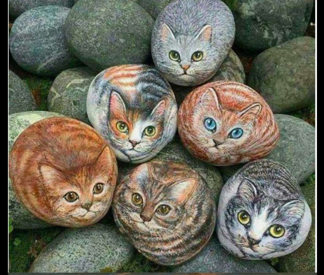 Deliziosi gattini di pietra puzzle online