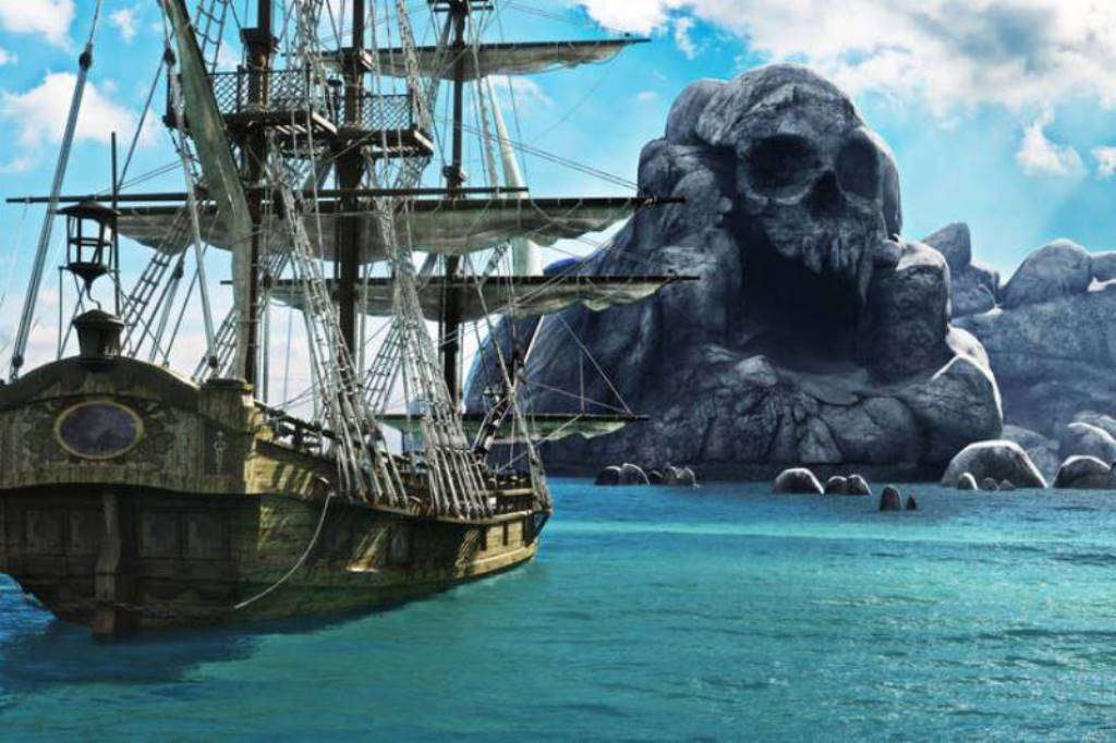 isola dei pirati galleggiante puzzle online