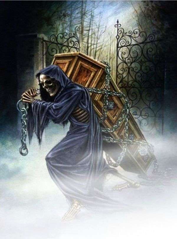 Gothic Hallowe'en Grim Reaper – Game Over! - NeatoShop