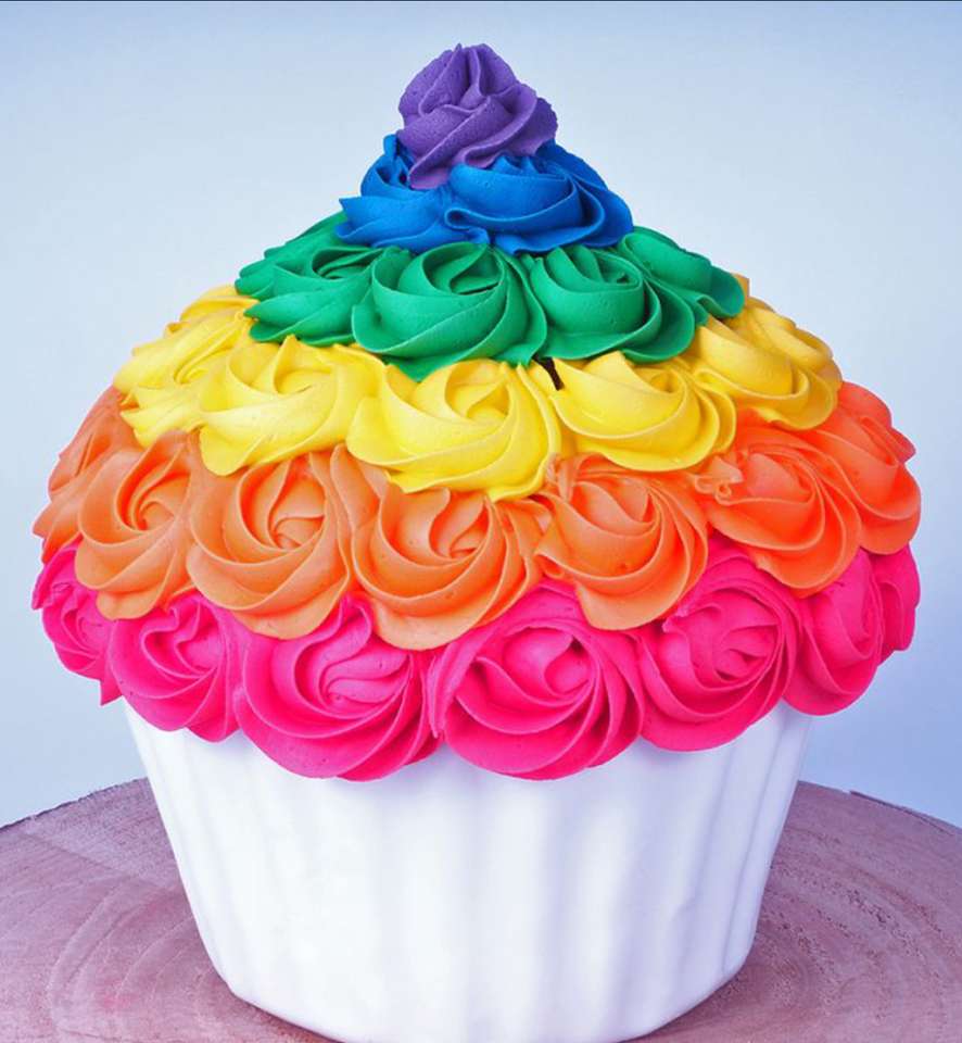 Gigantische cupcake taart legpuzzel online