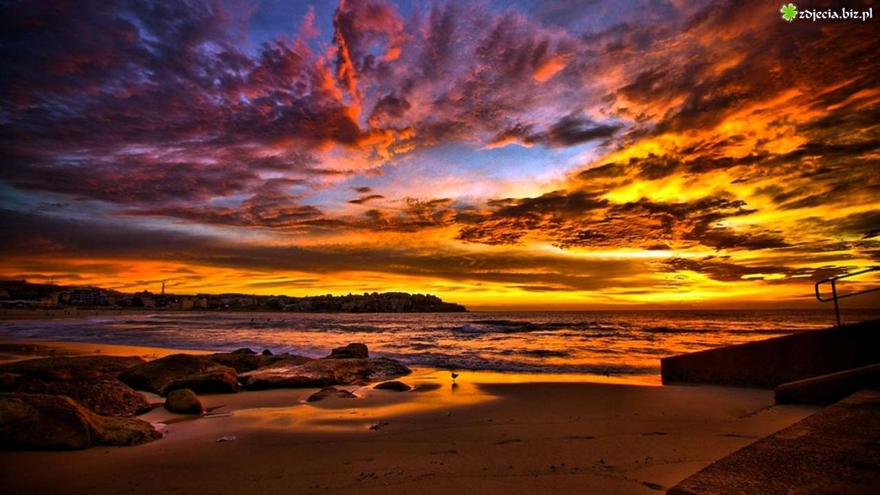 Csodálatos, színes naplemente kirakós online