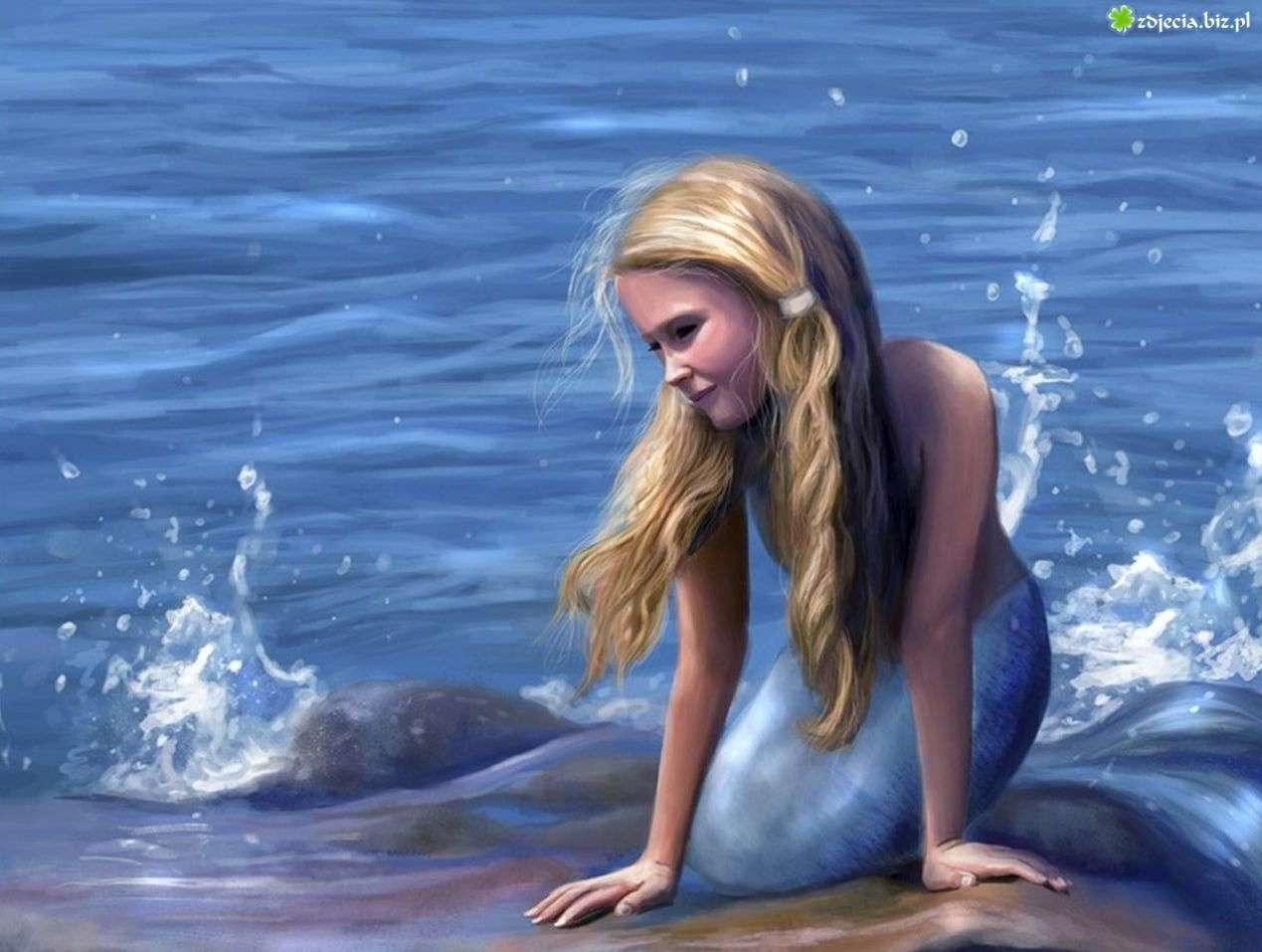 Meerjungfrau am Strand Puzzlespiel online